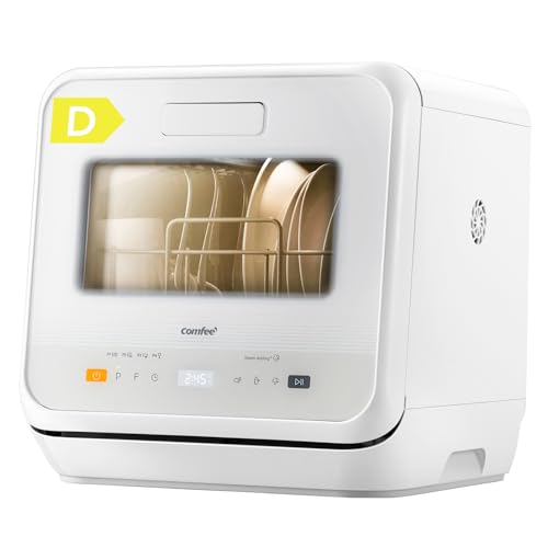 comfee' table top dishwasher, mini countertop dishwasher with 6+3 programs, steam wash comfee' table top dishwasher, mini countertop dishwasher with 6+3 programs, steam wash