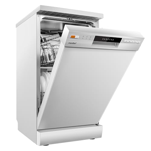 comfee' freestanding dishwasher cdwef1034bw uk 45cm width, slimline dishwasher with 10 place settings comfee' freestanding dishwasher cdwef1034bw uk 45cm width, slimline dishwasher with 10 place settings