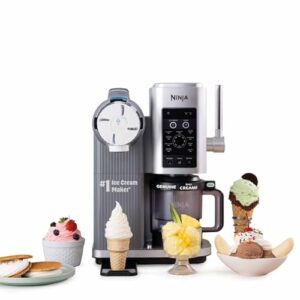 ninja swirl by creami soft serve & ice cream maker with 2x tubs, 13 functions, makes ice cream