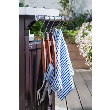 keter unity xl bbq side table, dimensions 134 x 51.7 x 89.6 cm, grey, weatherproof keter unity xl bbq side table, dimensions 134 x 51.7 x 89.6 cm, grey, weatherproof