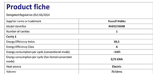 russell hobbs 70l, 60cm wide, single electric built in fan oven and grill in black, 5 oven functions russell hobbs 70l, 60cm wide, single electric built in fan oven and grill in black, 5 oven functions