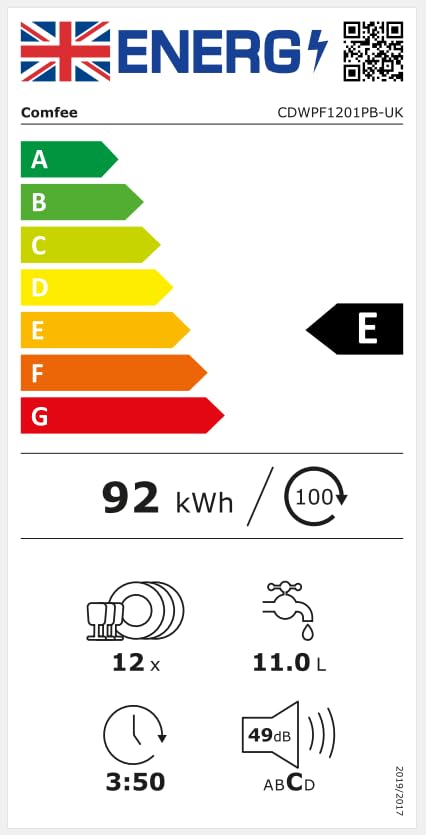 comfee' freestanding dishwasher cdwpf1201pb uk 60cm width, full size dishwasher with 12 place settings comfee' freestanding dishwasher cdwpf1201pb uk 60cm width, full size dishwasher with 12 place settings