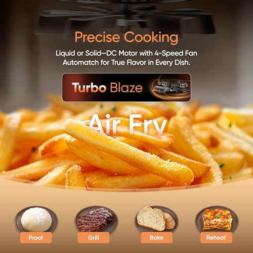 cosori turbotower dual air fryer, 10.8l space saving stacked design, 3 layer cooking cosori turbotower dual air fryer, 10.8l space saving stacked design, 3 layer cooking