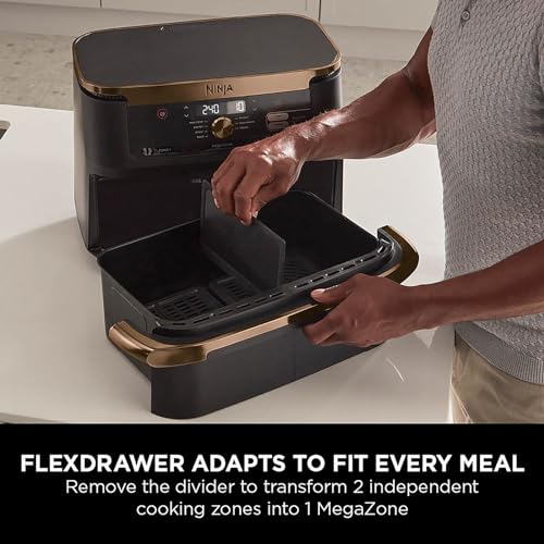 ninja foodi flexdrawer air fryer, dual zone with removable divider, large 10.4l drawer, 7 in 1 ninja foodi flexdrawer air fryer, dual zone with removable divider, large 10.4l drawer, 7 in 1