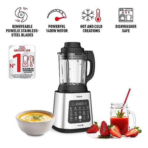 tefal blender & soup maker perfectmix cook, 2l, 10 auto programs, smoothie maker, removable blades tefal blender & soup maker perfectmix cook, 2l, 10 auto programs, smoothie maker, removable blades