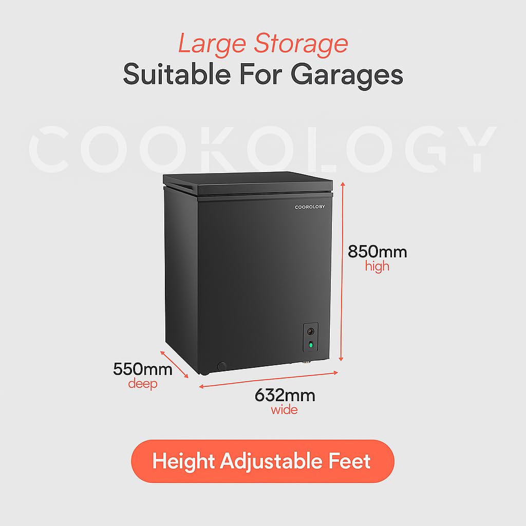cookology ccfz142bk freestanding chest freezer in black 142 litre capacity cookology ccfz142bk freestanding chest freezer in black 142 litre capacity