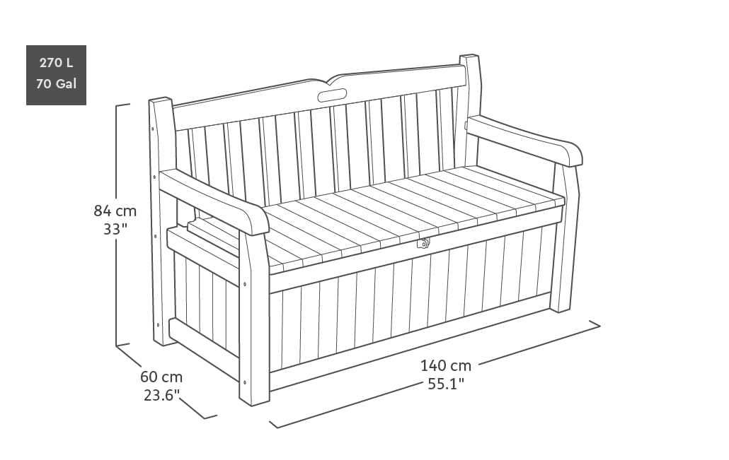 keter eden bench 265l outdoor 60% recycled garden furniture storage box graphite & light grey keter eden bench 265l outdoor 60% recycled garden furniture storage box graphite & light grey
