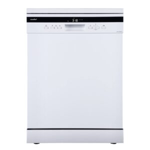 comfee' freestanding dishwasher fd1435e w with 14 place settings, full size, 44db, wide led display