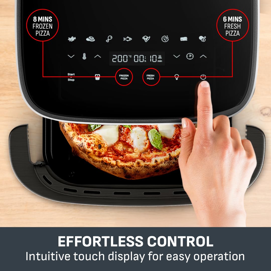 tefal easy fry pizza, xl surface, large air fryer, spacious basket, up to 1 kg of fries tefal easy fry pizza, xl surface, large air fryer, spacious basket, up to 1 kg of fries