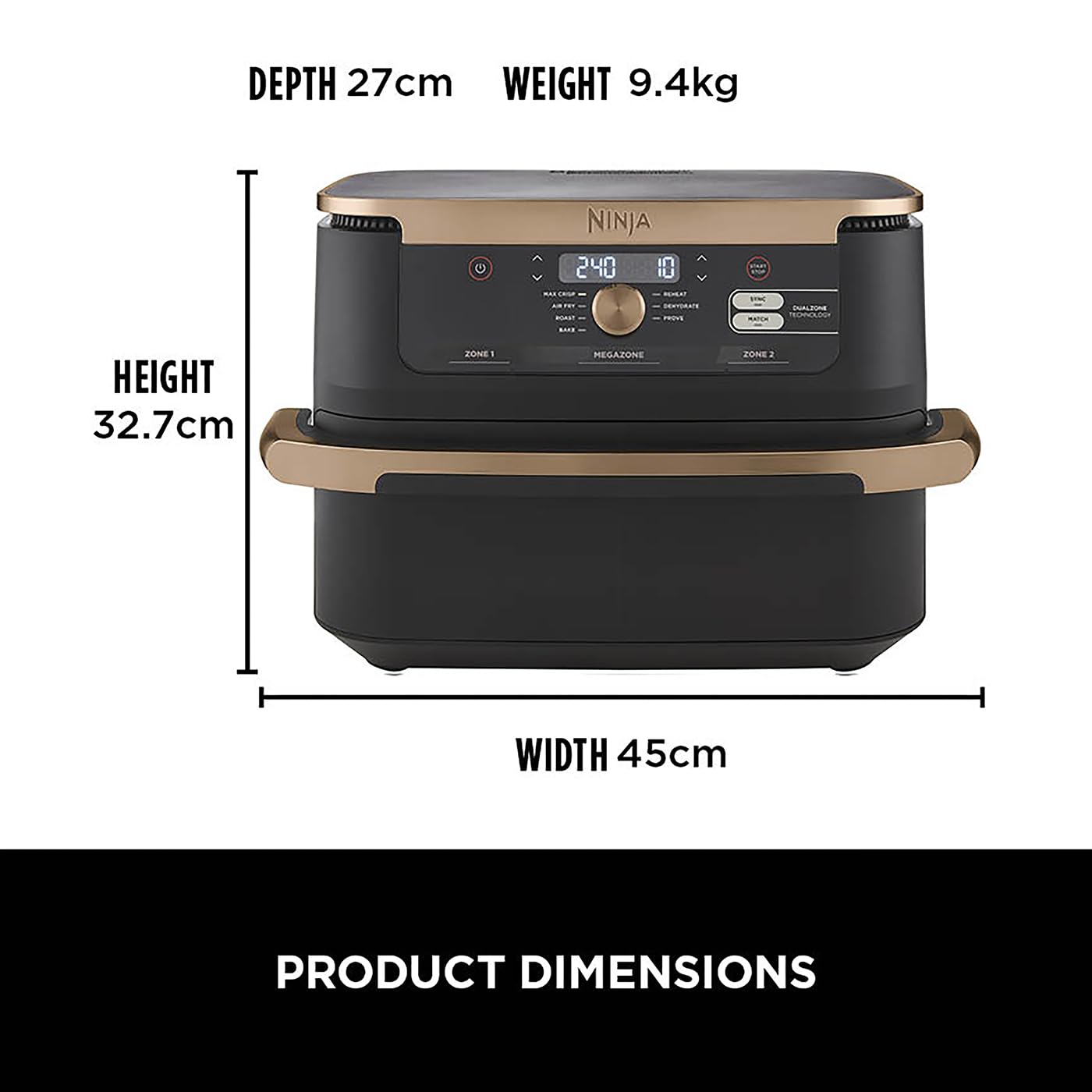 ninja foodi flexdrawer air fryer, dual zone with removable divider, large 10.4l drawer, 7 in 1 ninja foodi flexdrawer air fryer, dual zone with removable divider, large 10.4l drawer, 7 in 1