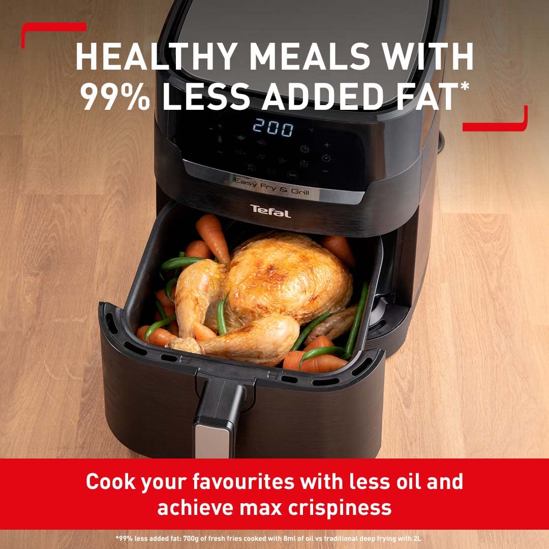 tefal easy fry precision 2 in 1 digital air fryer and grill 4.2 litre capacity 8 programs tefal easy fry precision 2 in 1 digital air fryer and grill 4.2 litre capacity 8 programs
