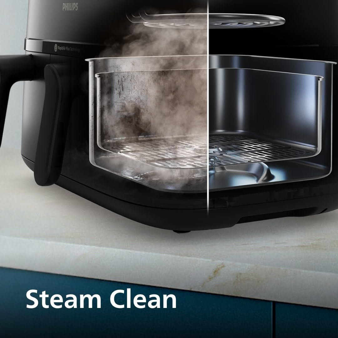 philips air fryer 5000 series dual basket with steam – 9l capacity, rapidair plus technology philips air fryer 5000 series dual basket with steam – 9l capacity, rapidair plus technology