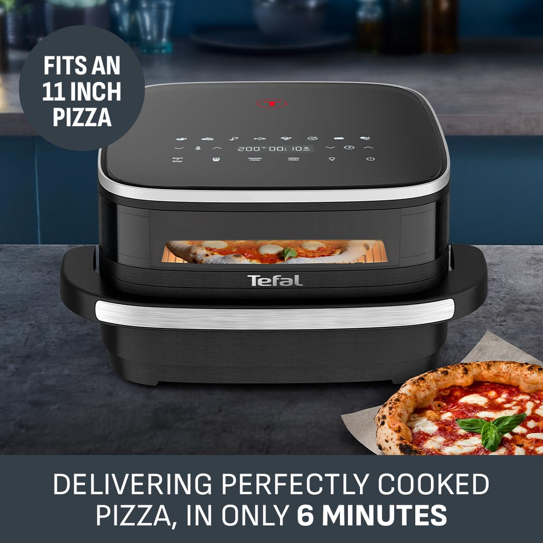 tefal easy fry pizza, xl surface, large air fryer, spacious basket, up to 1 kg of fries tefal easy fry pizza, xl surface, large air fryer, spacious basket, up to 1 kg of fries
