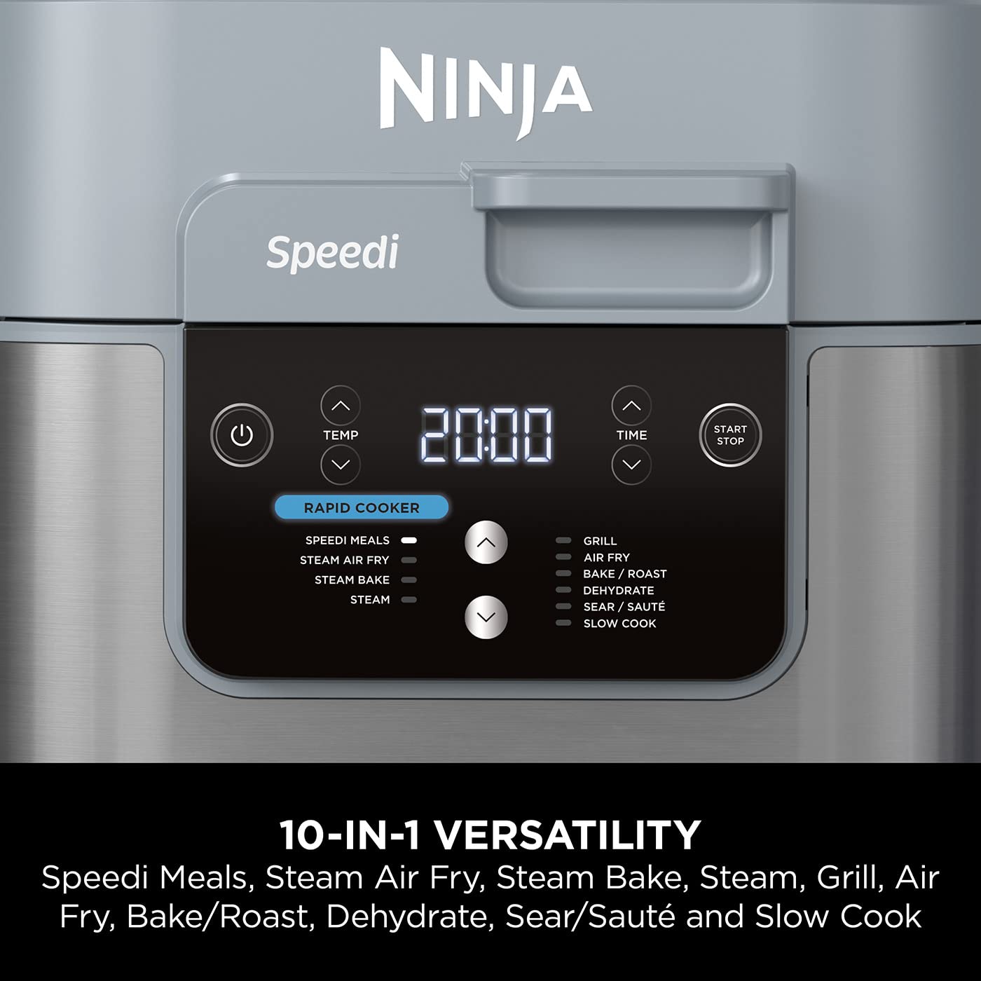 ninja speedi 10 in 1 rapid cooker, air fryer and multi cooker, 5.7l, meals for 4 in 15 minutes, air fry, steam ninja speedi 10 in 1 rapid cooker, air fryer and multi cooker, 5.7l, meals for 4 in 15 minutes, air fry, steam