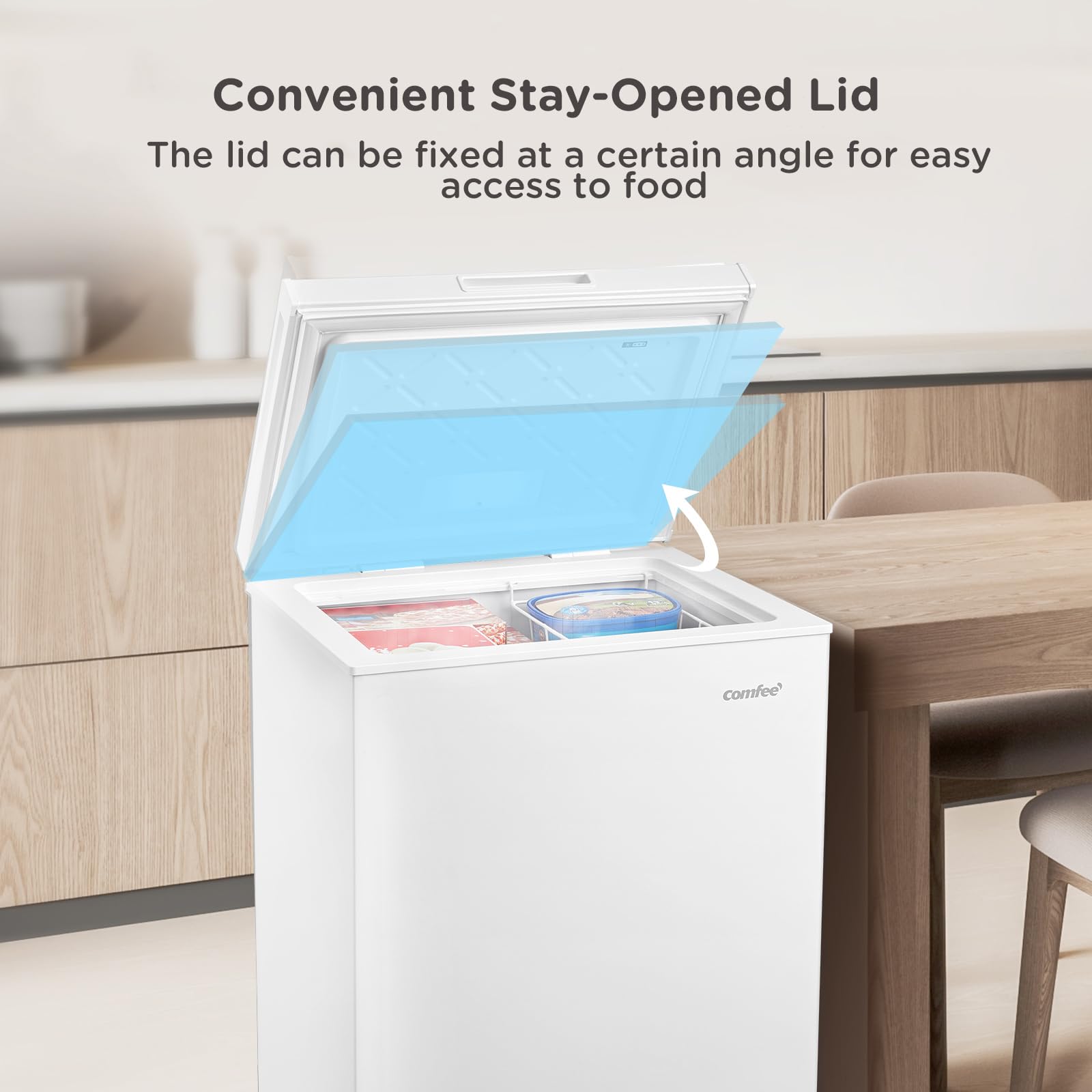 comfee' rcc102wh2uk(e) 99l freestanding chest freezer, with freezing and refrigeration conversion comfee' rcc102wh2uk(e) 99l freestanding chest freezer, with freezing and refrigeration conversion