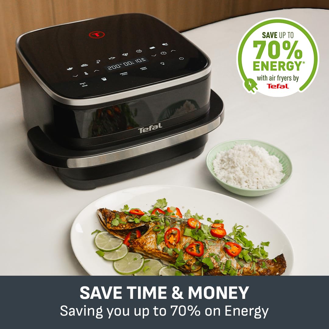 tefal easy fry pizza, xl surface, large air fryer, spacious basket, up to 1 kg of fries tefal easy fry pizza, xl surface, large air fryer, spacious basket, up to 1 kg of fries