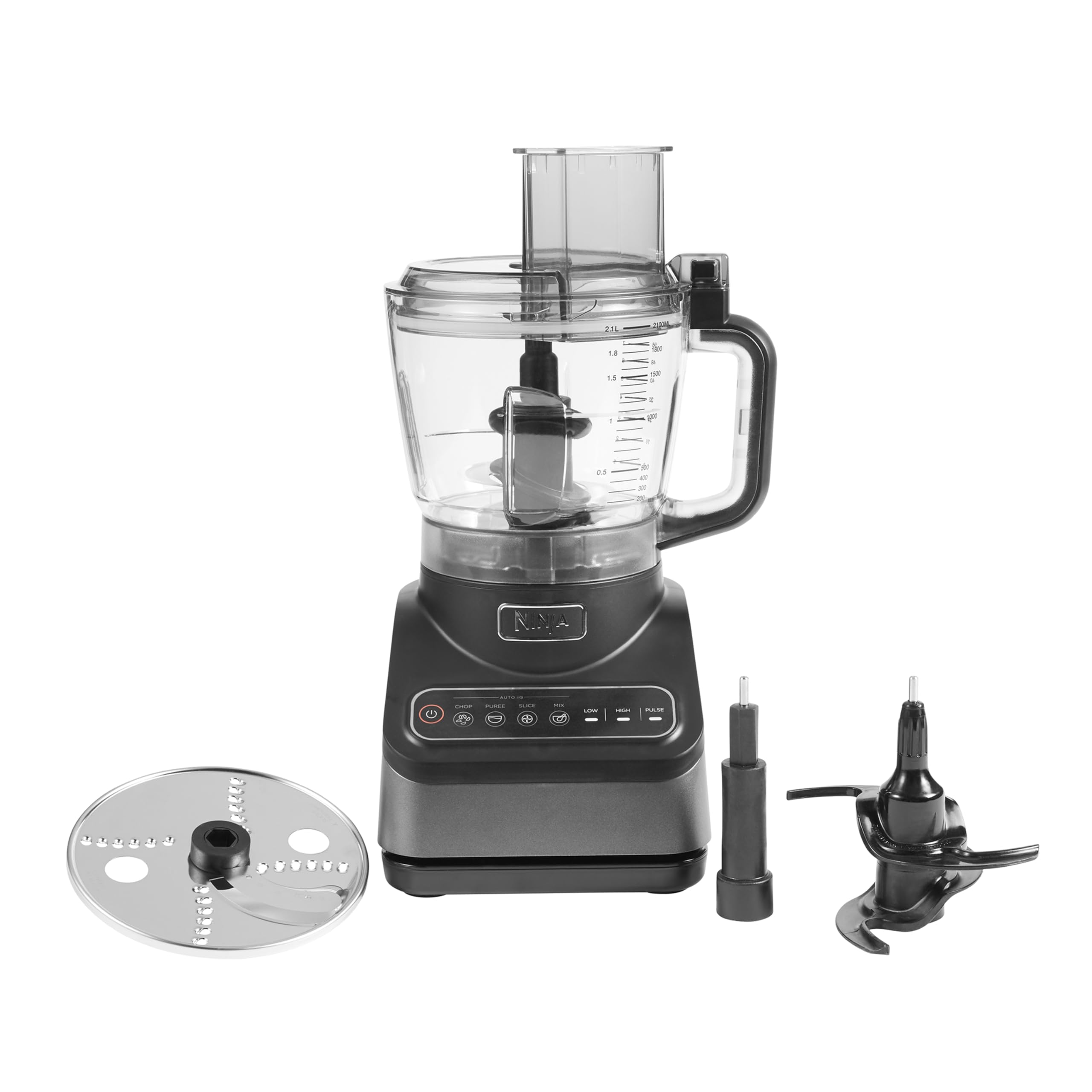ninja food processor with 4 automatic programs; chop, puree, slice, mix, and 3 manual speeds, 2.1l bowl ninja food processor with 4 automatic programs; chop, puree, slice, mix, and 3 manual speeds, 2.1l bowl