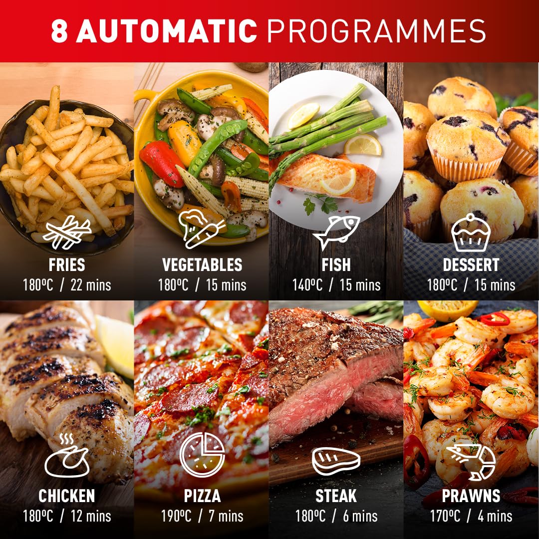 tefal easy fry mega air fryer, 7.5l capacity (serves up to 8), 8 preset programs, compact design tefal easy fry mega air fryer, 7.5l capacity (serves up to 8), 8 preset programs, compact design