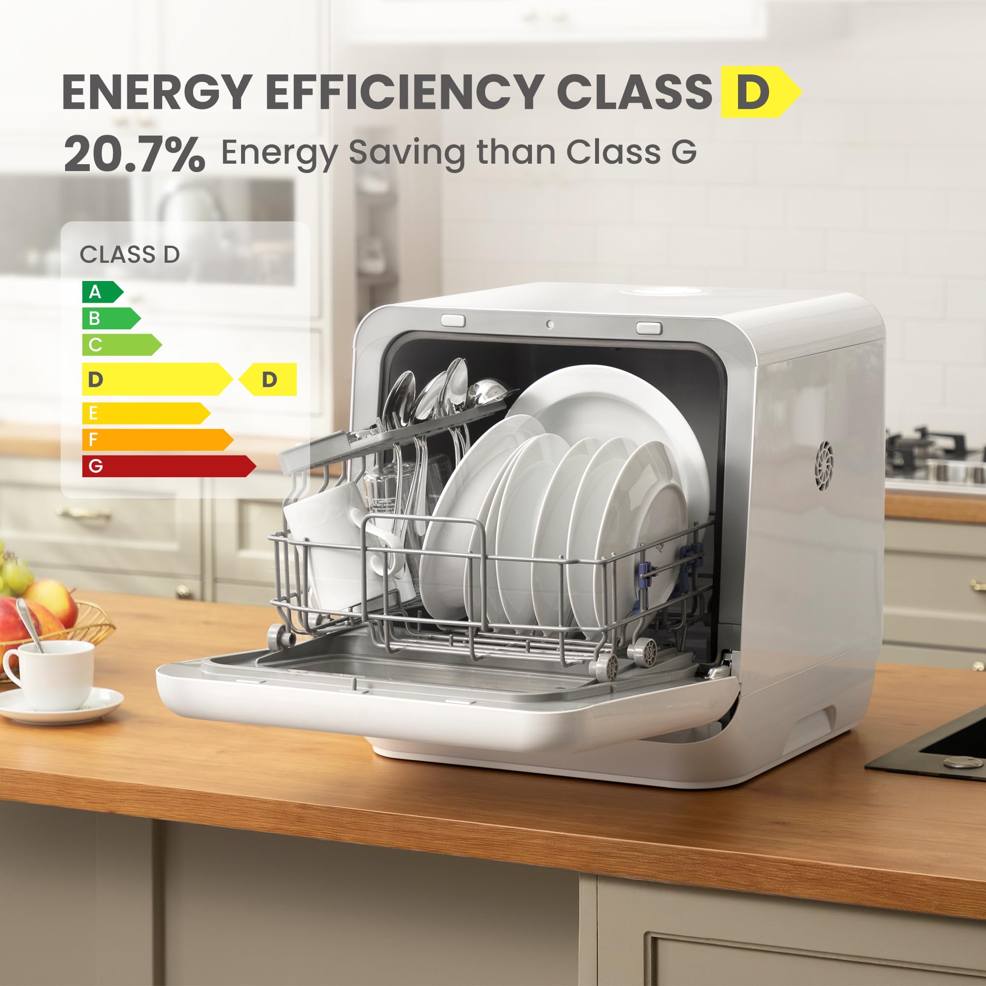 comfee' table top dishwasher, mini countertop dishwasher with 6+3 programs, steam wash comfee' table top dishwasher, mini countertop dishwasher with 6+3 programs, steam wash