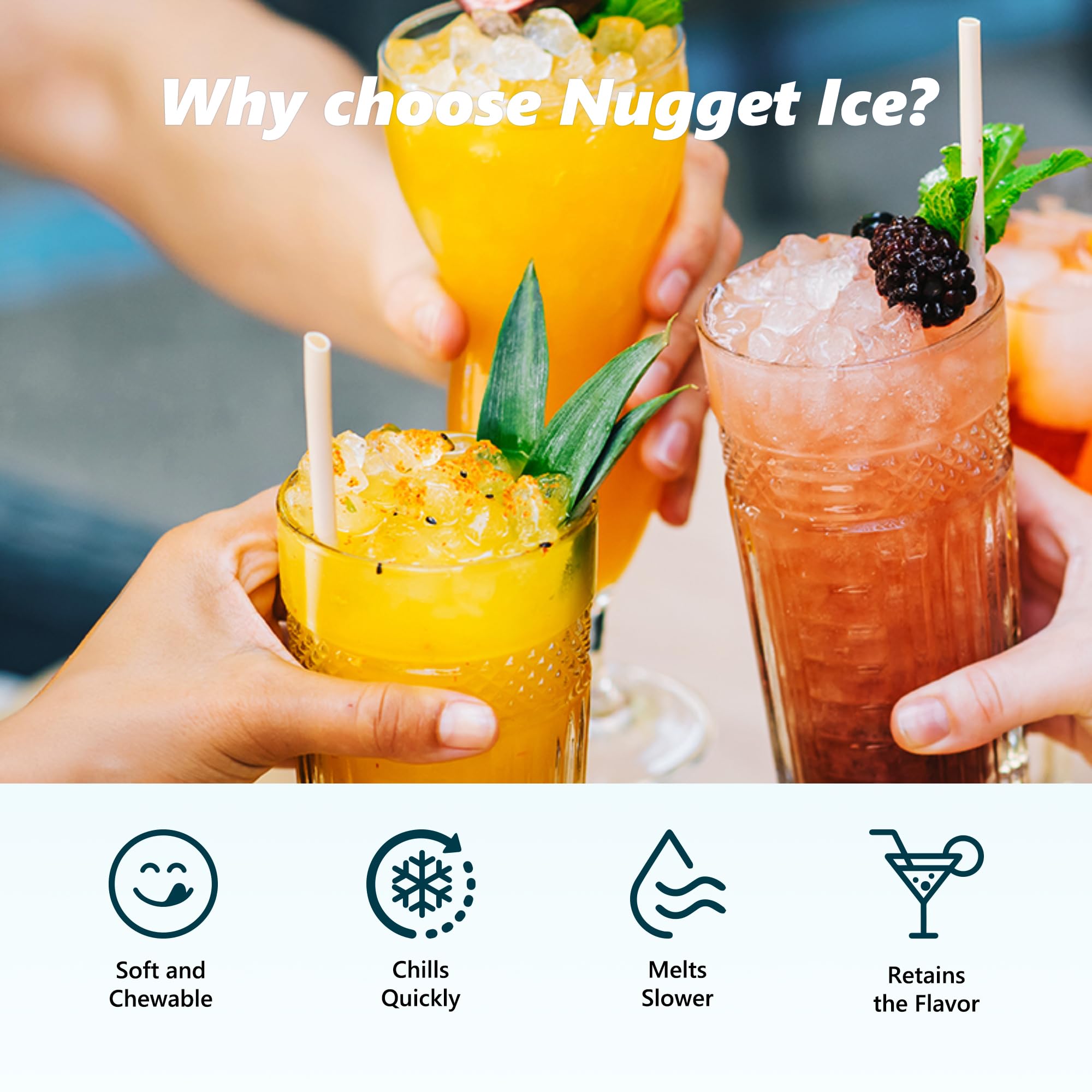 euhomy nugget ice maker, chewable pellet ice machine with handle, ready in 6 mins, 15.5kg/24h euhomy nugget ice maker, chewable pellet ice machine with handle, ready in 6 mins, 15.5kg/24h