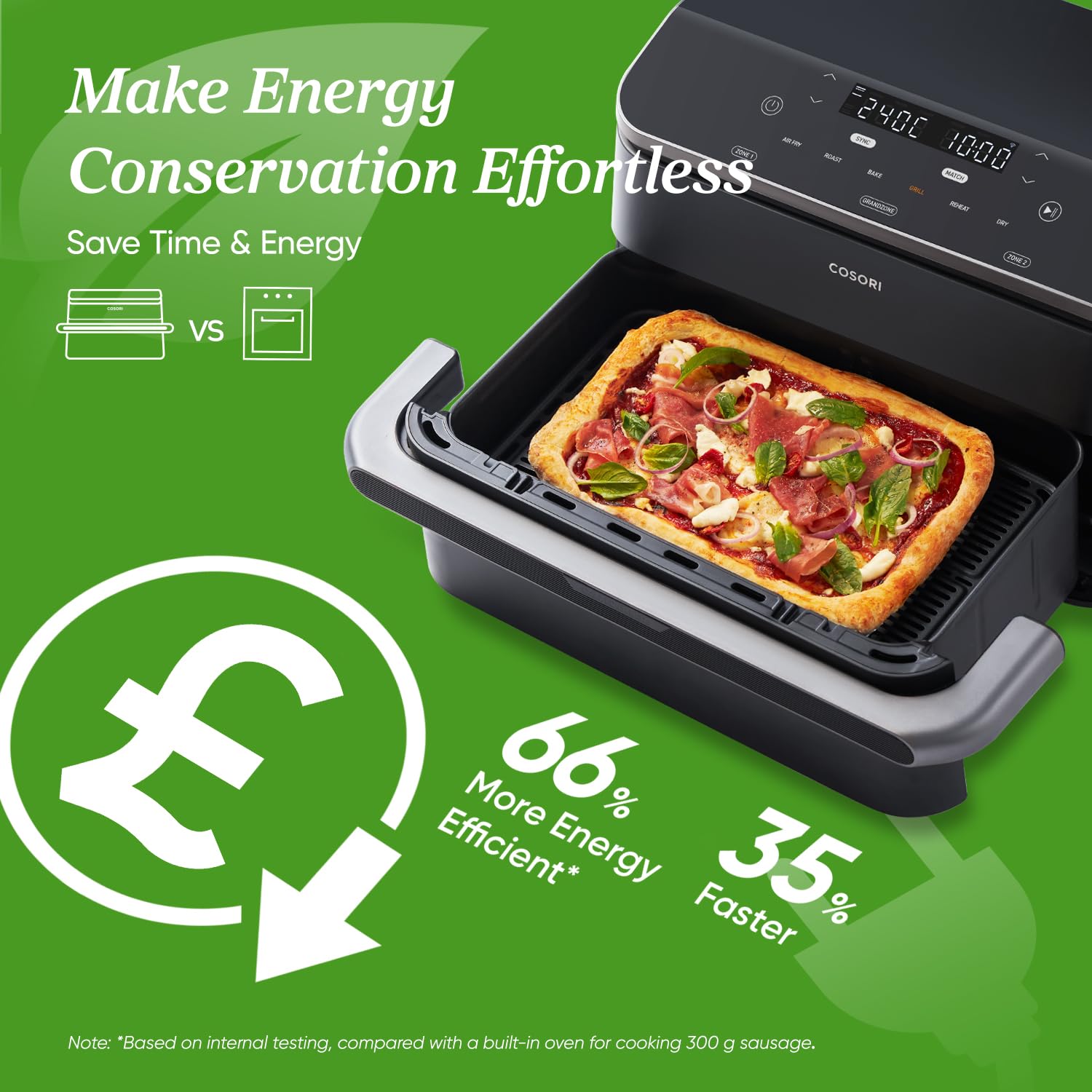 cosori dual air fryer twinfry, 10l flexible capacity, single & double zone convertible, 4 fast heaters cosori dual air fryer twinfry, 10l flexible capacity, single & double zone convertible, 4 fast heaters