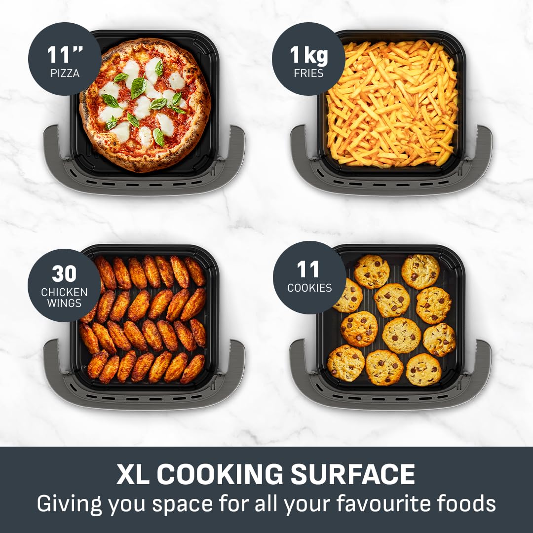 tefal easy fry pizza, xl surface, large air fryer, spacious basket, up to 1 kg of fries tefal easy fry pizza, xl surface, large air fryer, spacious basket, up to 1 kg of fries