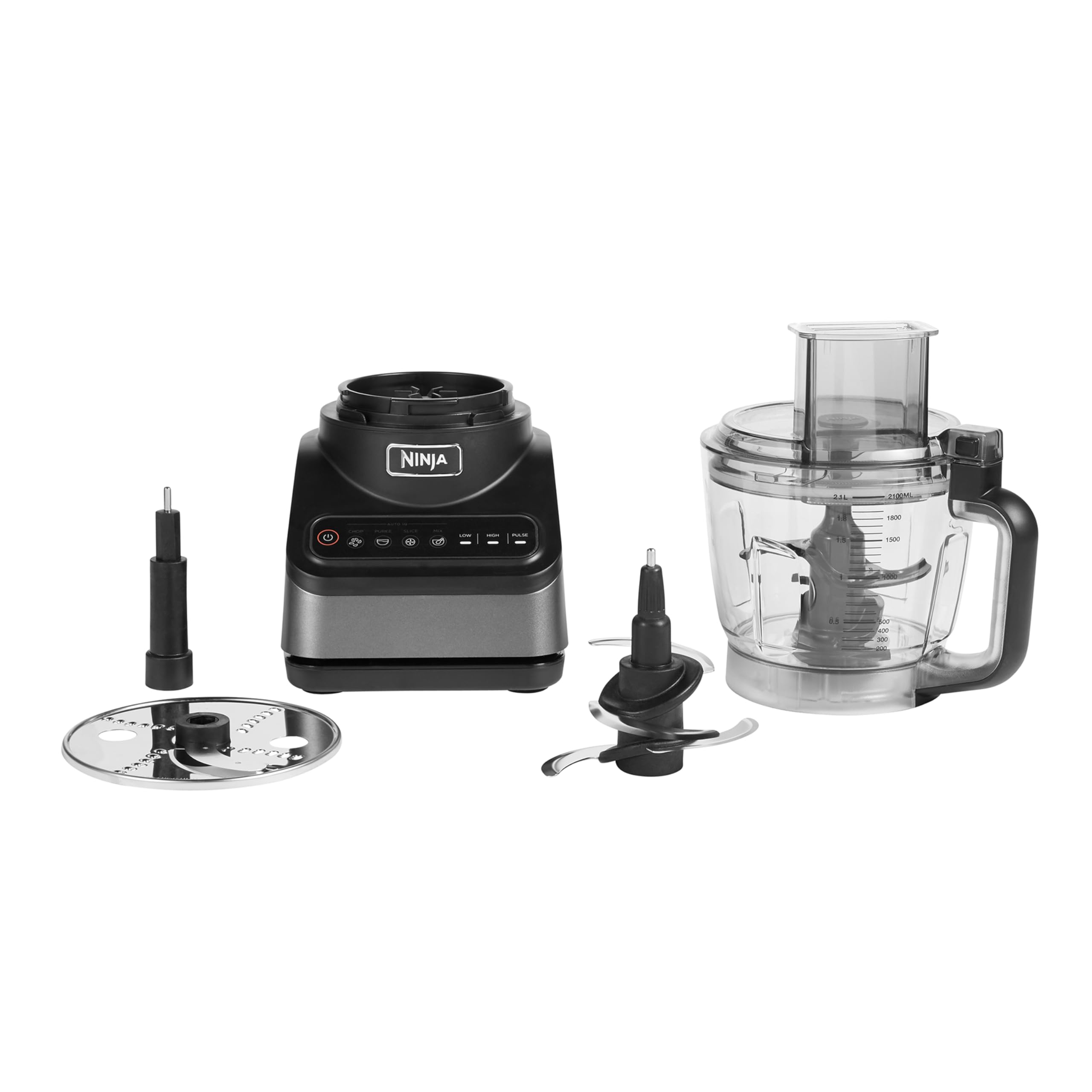 ninja food processor with 4 automatic programs; chop, puree, slice, mix, and 3 manual speeds, 2.1l bowl ninja food processor with 4 automatic programs; chop, puree, slice, mix, and 3 manual speeds, 2.1l bowl