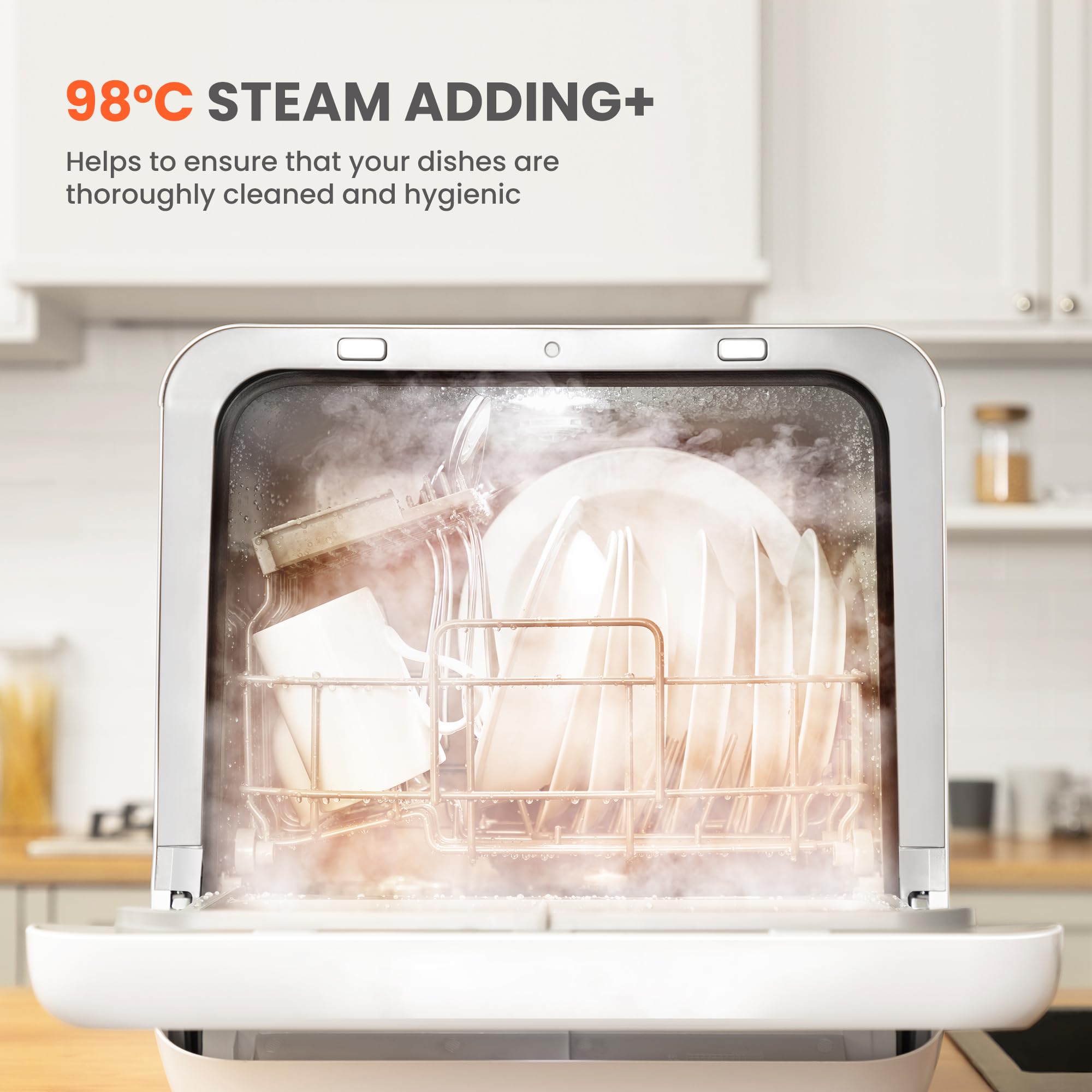 comfee' table top dishwasher, mini countertop dishwasher with 6+3 programs, steam wash comfee' table top dishwasher, mini countertop dishwasher with 6+3 programs, steam wash