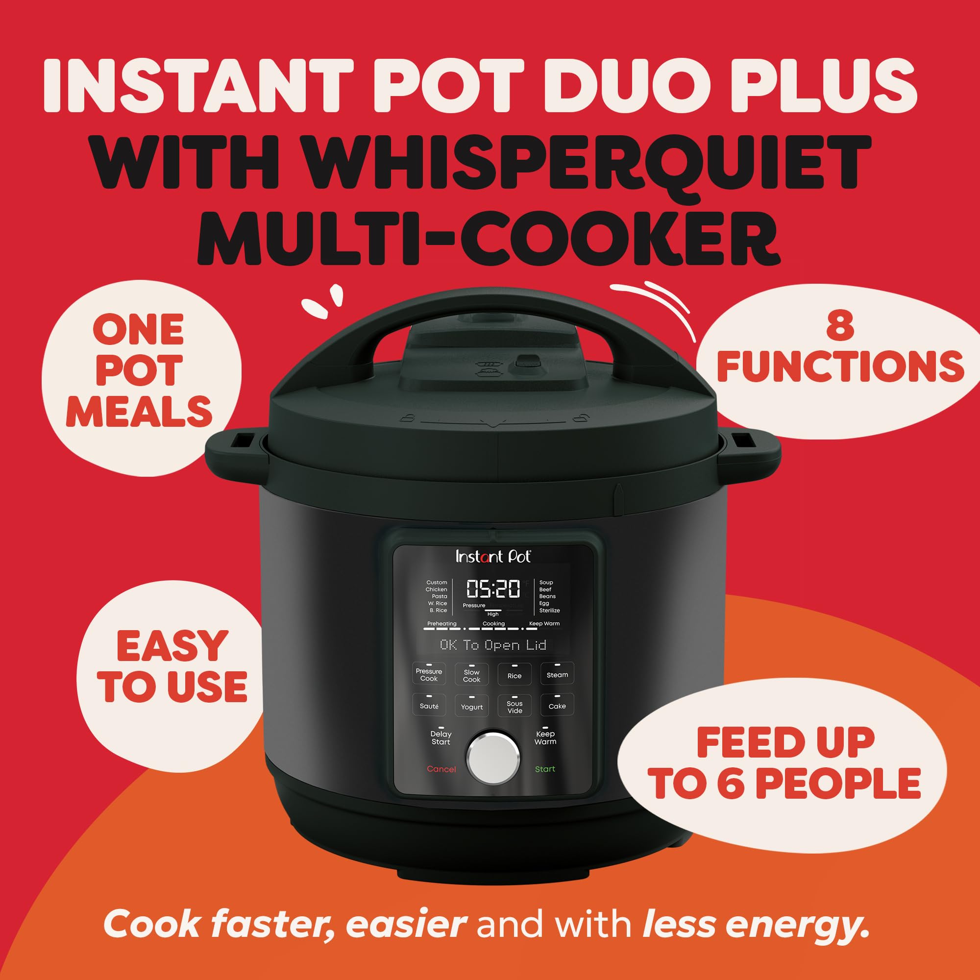 instant pot duo plus with whisperquiet multi cooker 5.7l black, electric pressure cooker, slow cooker instant pot duo plus with whisperquiet multi cooker 5.7l black, electric pressure cooker, slow cooker