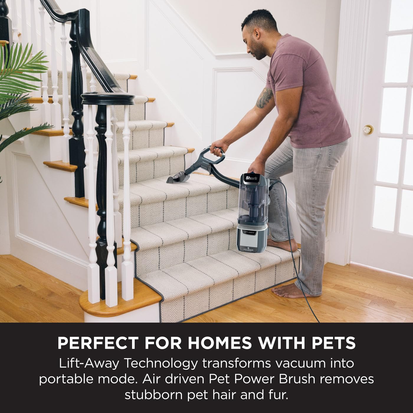 shark anti hair wrap plus upright corded pet vacuum, 2.5l, powered lift away, anti allergen seal shark anti hair wrap plus upright corded pet vacuum, 2.5l, powered lift away, anti allergen seal