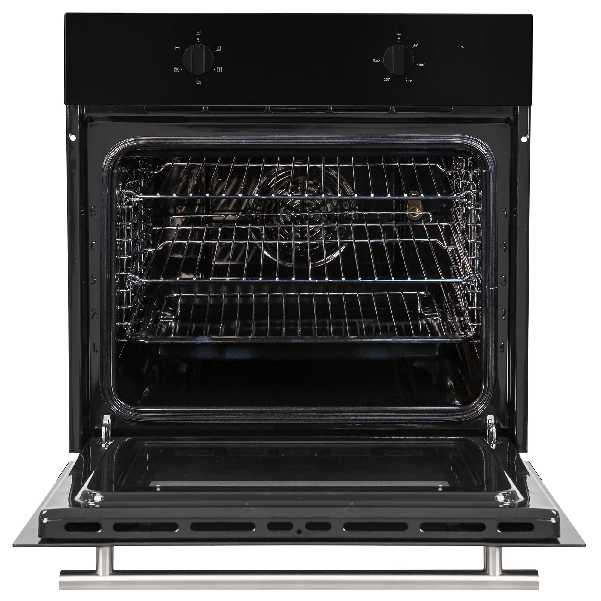 russell hobbs 70l, 60cm wide, single electric built in fan oven and grill in black, 5 oven functions russell hobbs 70l, 60cm wide, single electric built in fan oven and grill in black, 5 oven functions