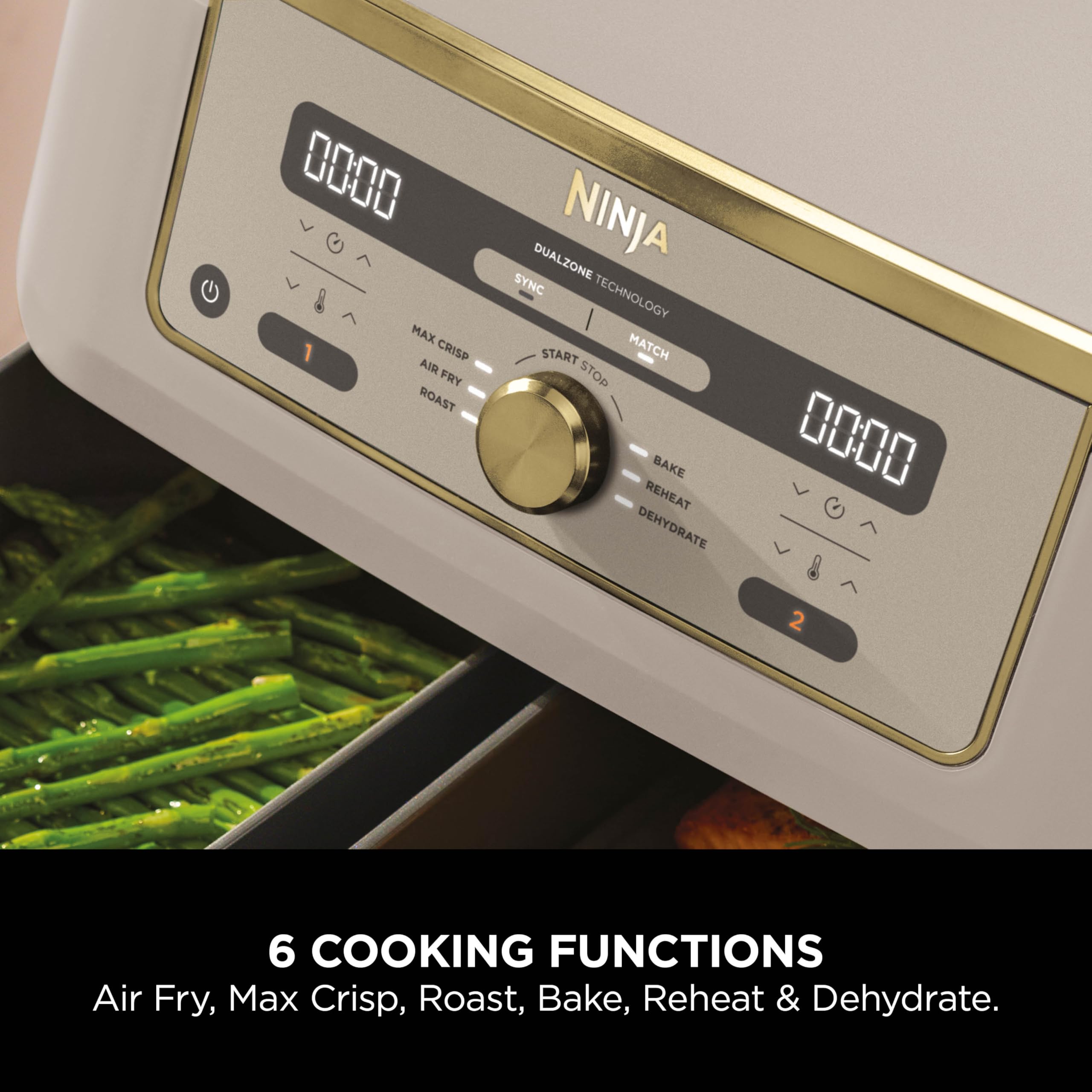 ninja max dual zone digital air fryer, 2 drawers, 9.5l, 6 in 1, uses no oil, air fry, max crisp ninja max dual zone digital air fryer, 2 drawers, 9.5l, 6 in 1, uses no oil, air fry, max crisp