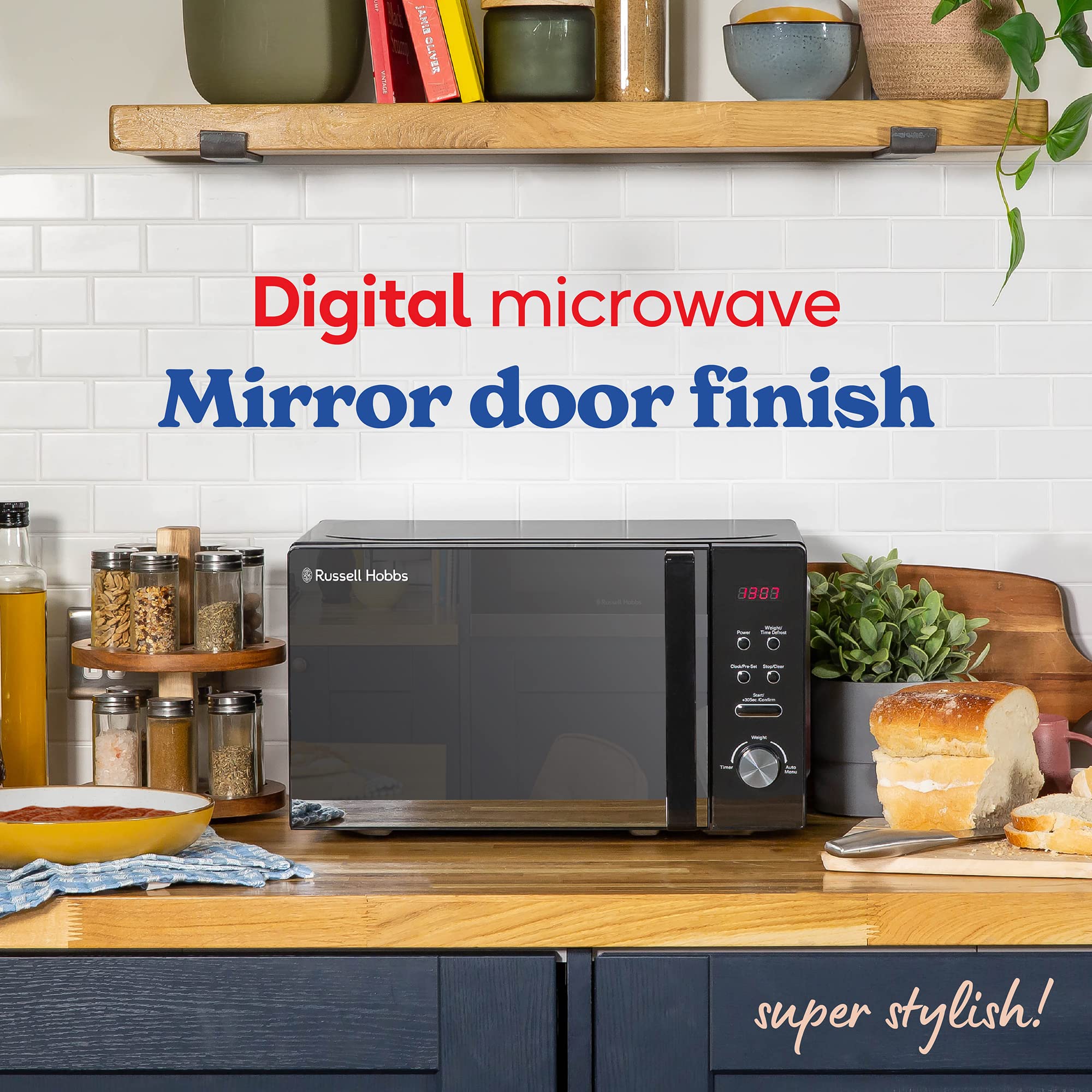 russell hobbs rhm2076b 20 litre 800 w black digital solo microwave with 5 power levels russell hobbs rhm2076b 20 litre 800 w black digital solo microwave with 5 power levels