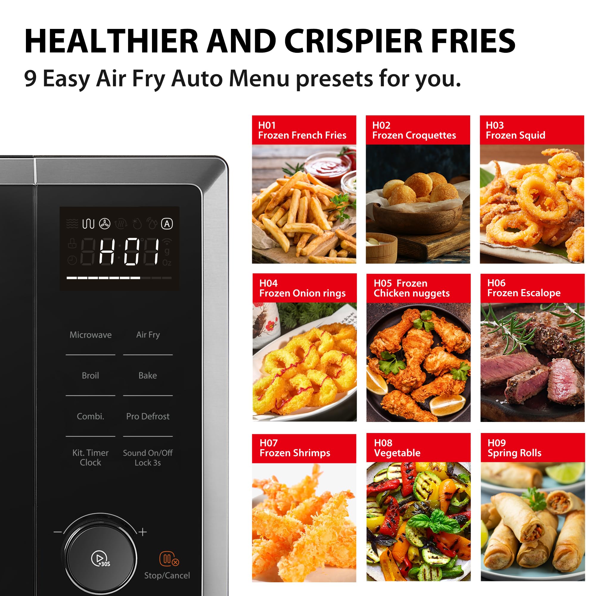 toshiba air fry auto menu combo 5 in 1 26l countertop microwave oven, broil, bake, combi toshiba air fry auto menu combo 5 in 1 26l countertop microwave oven, broil, bake, combi