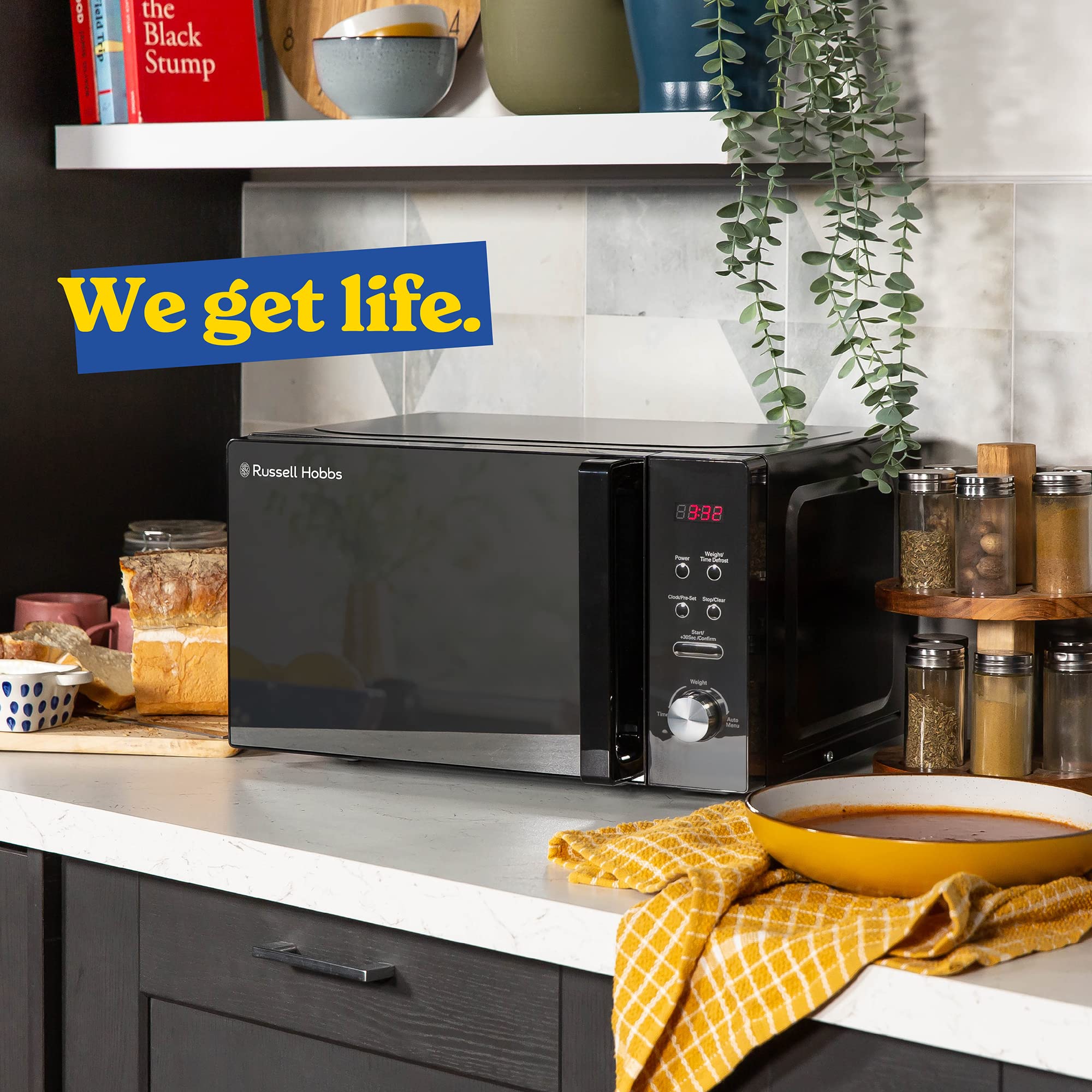 russell hobbs rhm2076b 20 litre 800 w black digital solo microwave with 5 power levels russell hobbs rhm2076b 20 litre 800 w black digital solo microwave with 5 power levels