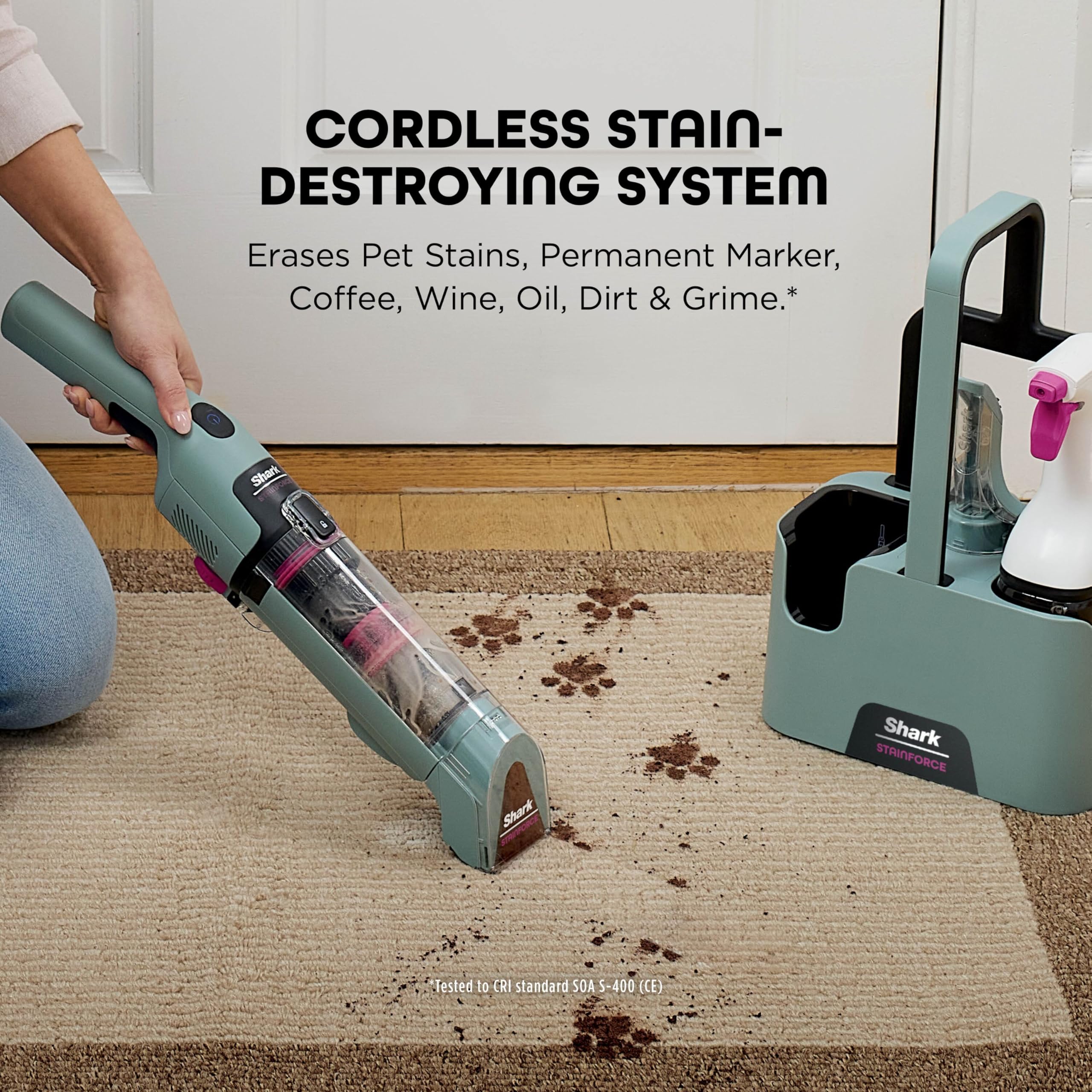 shark stainforce cordless spot cleaner lightweight & portable spot, stain, & odour eliminator for carpets shark stainforce cordless spot cleaner lightweight & portable spot, stain, & odour eliminator for carpets